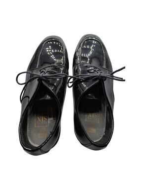 After Six Mens Dress Shoes 10.5 Wide Black Patent Formal Wedding Prom Shoes